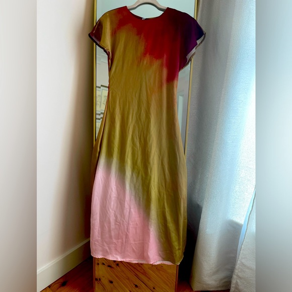 Silk multi color slip dress - Picture 1 of 3